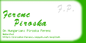 ferenc piroska business card